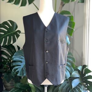 UMO Lorenzo Classic Black Formal Vest Size Large